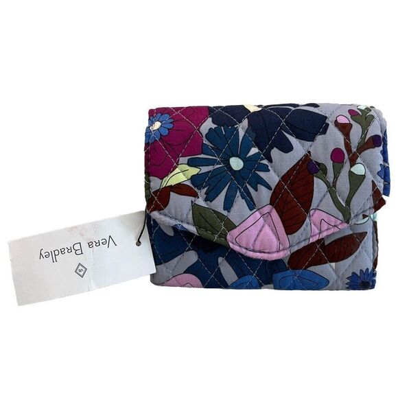 Vera Bradley RFID PROTECTED Mini Tri-Fold Wallet Bengal Lily NWT - Picture 1 of 9